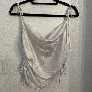 Lioness Elegant White Drape Top